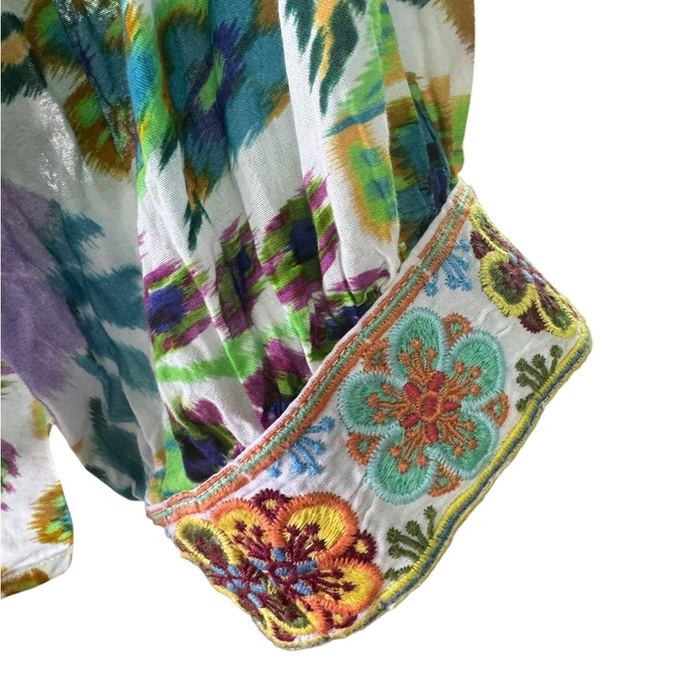 Johnny Was Workshop Vibrant Floral Blouse - Picture 2 of 6